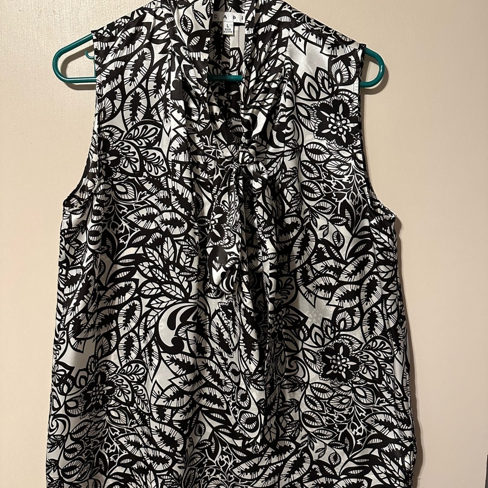 CAbi Silk Tie Blouse Styke #114